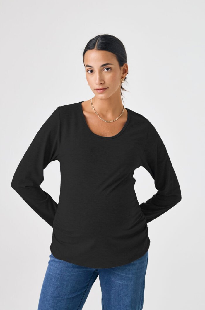 REMERA PERFECTA ML MODAL VISCOSA negro