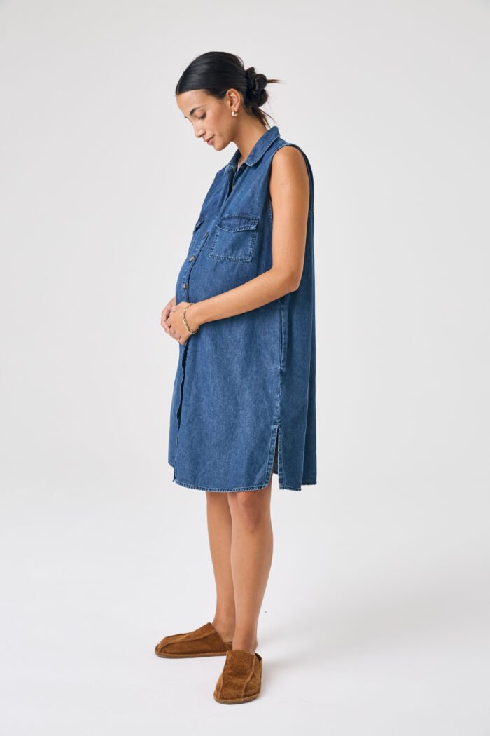 VESTIDO CAMISERO JEAN LIVIANO azul - Imagen 5